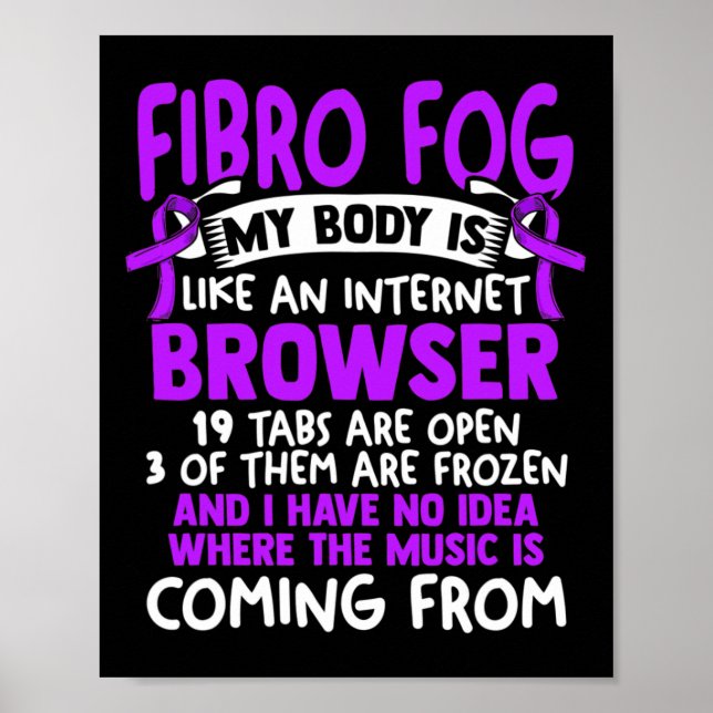 Fog - Fibro Survivor Fun Fibromyalgie Bewusstsein Poster (Vorne)