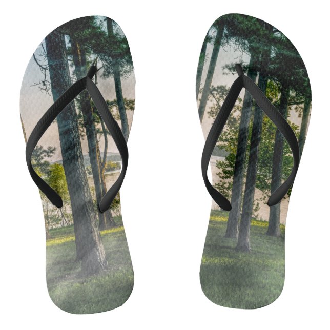 Foggie Bäume am Tisch Flip Flops (Fußbett)