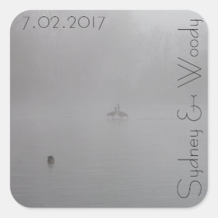 Foggy Gese Quadratischer Aufkleber