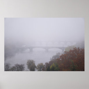 Foggy Herbsttag in Prag Poster
