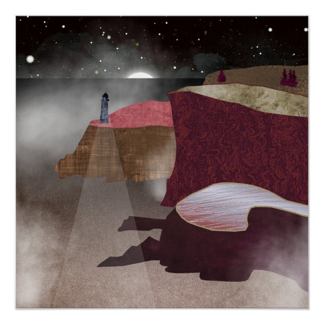 Foggy Lighthouse Poster (Vorderseite)