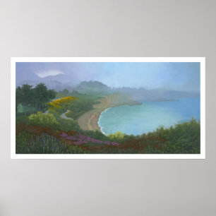 Foggy Morning on Bluffs Poster
