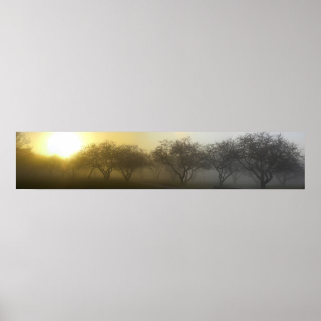 Foggy Morning Panoramic Poster (Vorne)