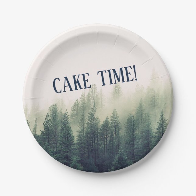 Foggy Mountain Plate Pappteller (Vorderseite)