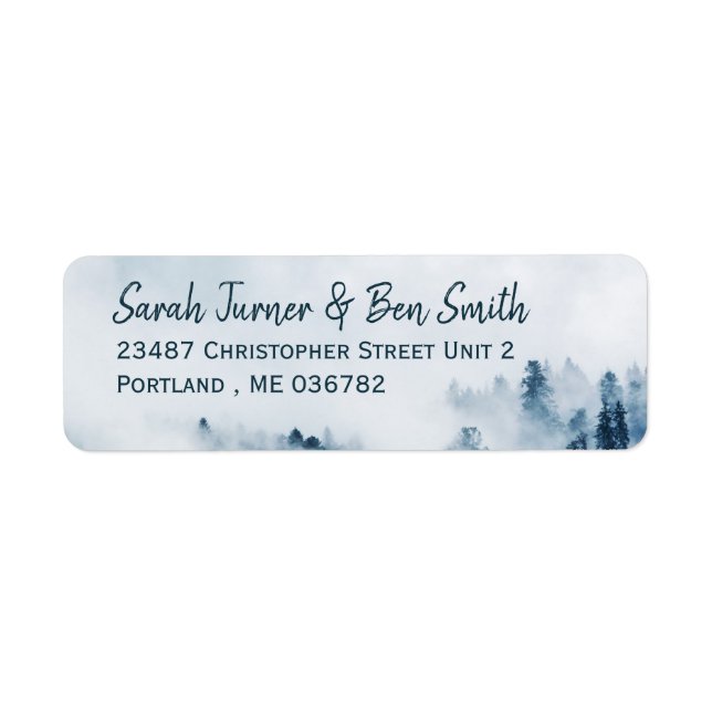 Foggy Mountain Return Address Label (Vorne)