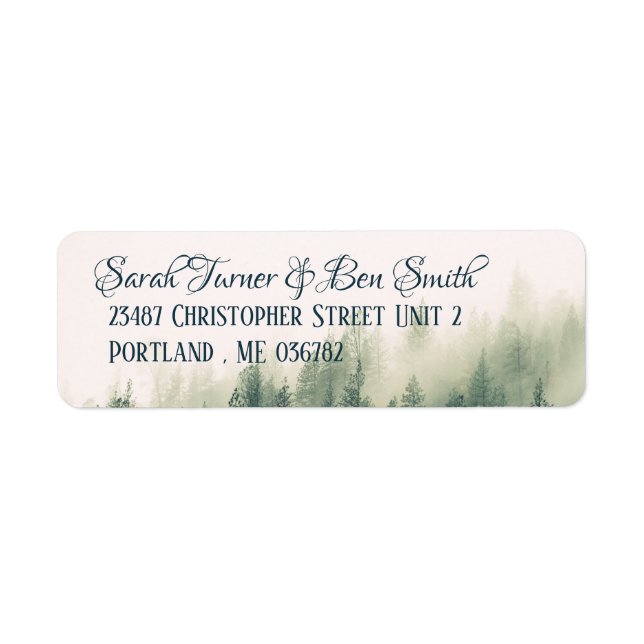 Foggy Mountain Return Address Label (Vorne)