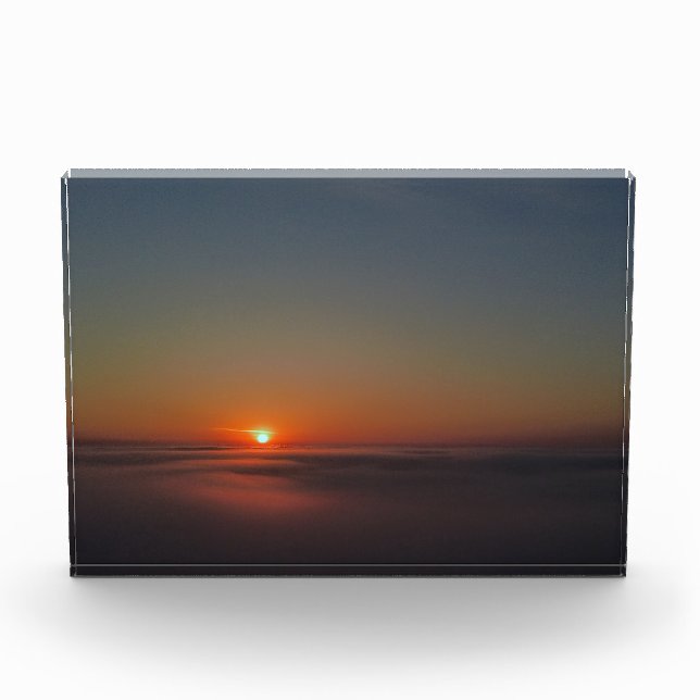 Foggy Otherworld Sunrise Fotoblock (Vorderseite)