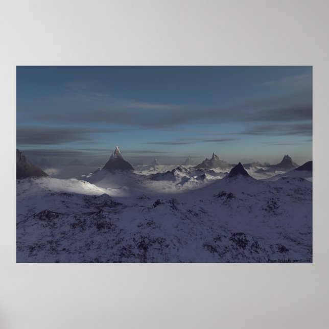Foggy Peaks Poster (Vorne)