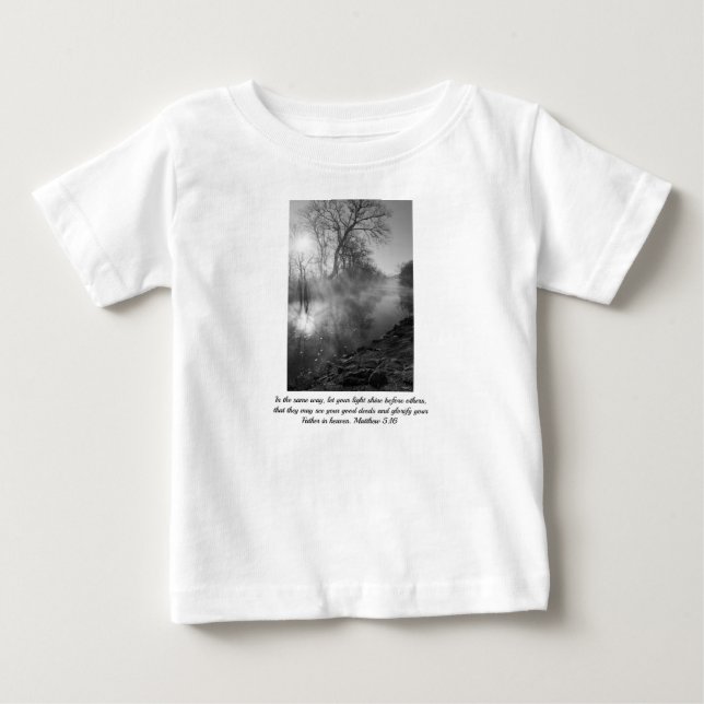 Foggy River Morning Sunrise Baby T-shirt (Vorderseite)
