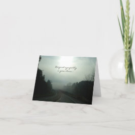 Foggy Road Sympathy Card Karte