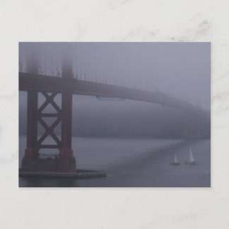 FOGGY SAN FRANCISCO POSTKARTE
