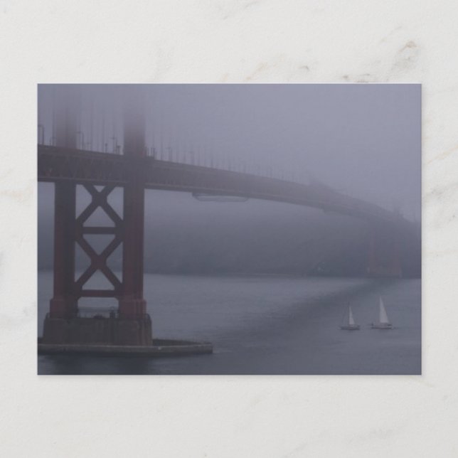 FOGGY SAN FRANCISCO POSTKARTE (Vorderseite)