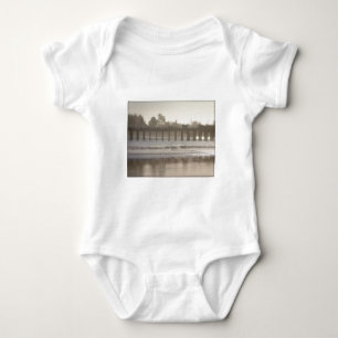 Foggy Santa Cruz Wharf Baby Strampler