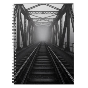 Foggy Steel Railroad Bridge Notebook Notizblock