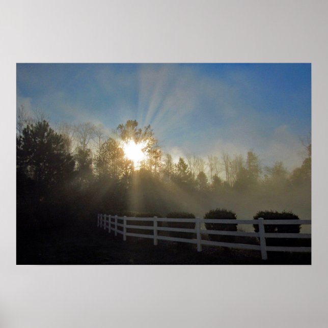 Foggy Sunrise Poster (Vorne)
