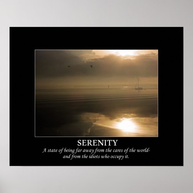 Foggy Sunrise Serenity Entmotivierendes Poster (Vorne)