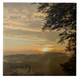 Foggy Sunrise über dem Tal Fliese