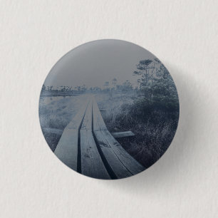 Foggy swamp landscape button