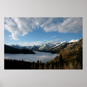 Foggy Tal im Colorado Poster