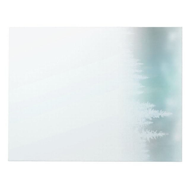 Foggy Treetops Notepad (Teals) Notizblock (Vorderseite)