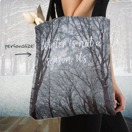 Foggy Winter Forest Tasche