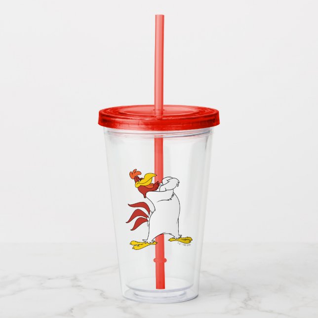 Foghorn Leghorn Arms Crossed Acryltrinkbecher (Vorderseite)