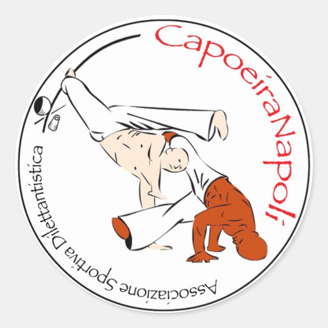 Foglio 6 adesivi CapoeiraNapoli Runder Aufkleber (Vorderseite)