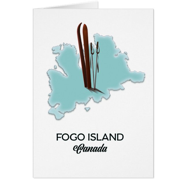 Fogo Insel Kanada Kartenposter (Vorne)