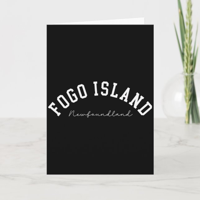 Fogo Island Newfoundland Canada College Text  Karte (Vorderseite)