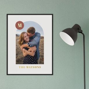 Fohlen Moderne Monogram Rahmen Foto Art Print Foliendrucke