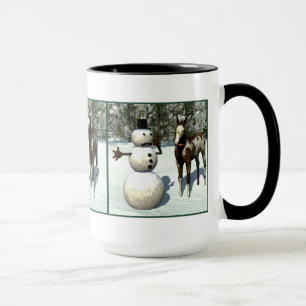 Fohlen-und Snowman-Tasse Tasse
