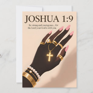 Foi & Courage Josué 1:9 Carte de vœux