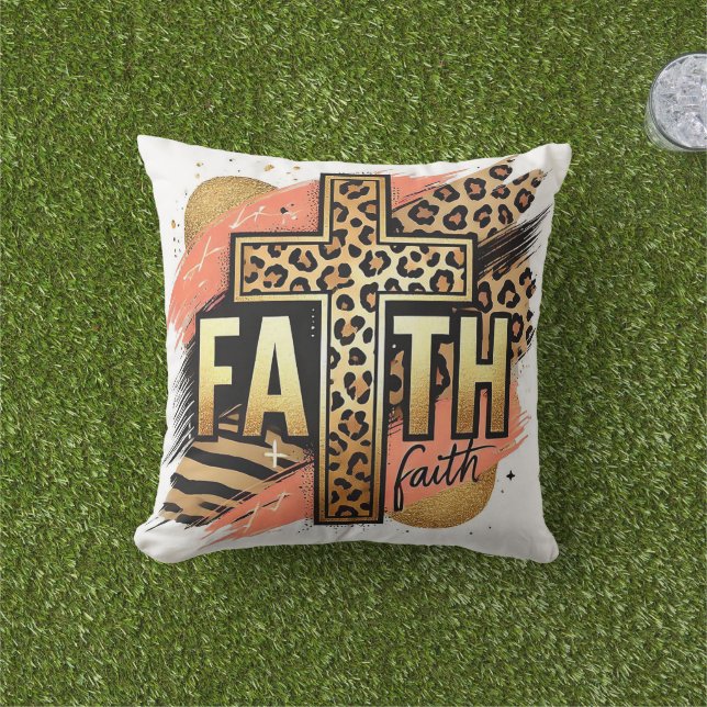 Foi Empreinte de léopard Coussin extérieur (Herbe)