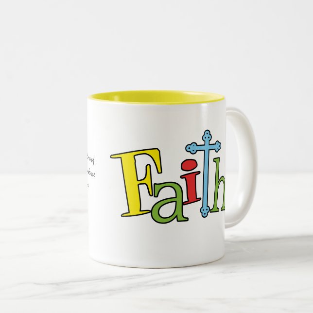 Foi Hébreux 11:1 Mug café (Devant droit)