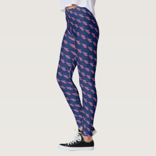 Foi rose Art Amour Coeurs entraînement Leggings