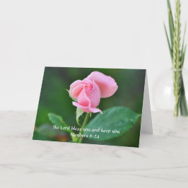 Foi Rose Bible Verse Carte Anniversaire