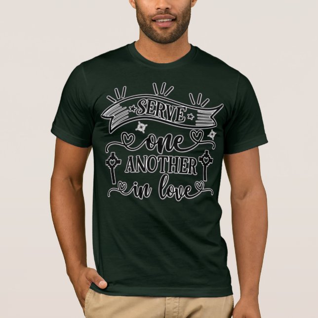 Foi t-shirts design, servir les uns les autres dan (Devant)