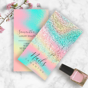 Foil Abstrakt Holographic Rainbow ID775 Visitenkarte