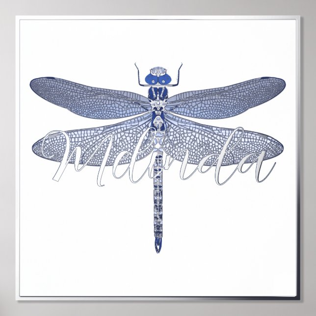 Foil Accented Dragonfly & Personalization Print Foliendrucke (Vorderseite)