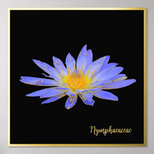 Foil Accessoire Water Lily Design Print Poster Art (Vorderseite)