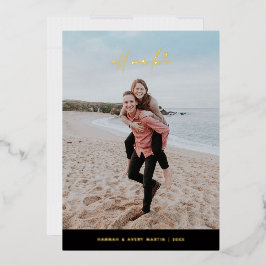 Foil all Our Liebe Valentine's Day Card - Black Folieneinladung