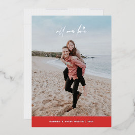 Foil all our Liebe Valentine's Day Card - Red Folieneinladung
