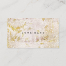 Foil Autumn Fall Grungy Gold Cement gecattert Visitenkarte