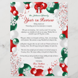 Foil Balloon Christmas Letter Template Stationary Briefbogen