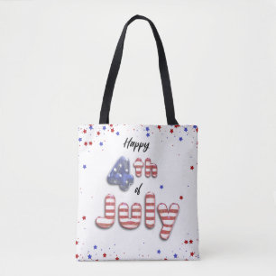 Foil Balloons Stars Streifen am 4. Juli Tote Beute Tasche