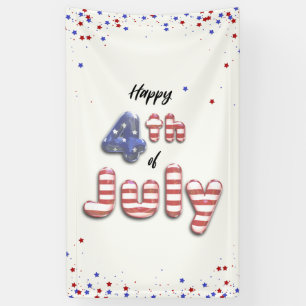 Foil Balloons Stars Streifen - Banner