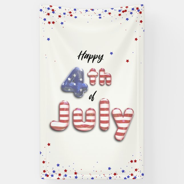 Foil Balloons Stars Streifen - Banner (Vertikal)