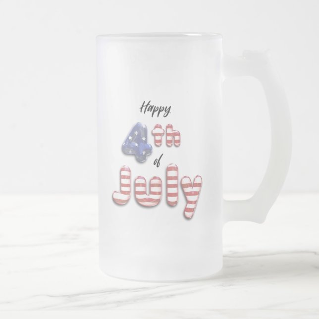 Foil Balloons Stars Streifen Tasse Glas (Rechts)