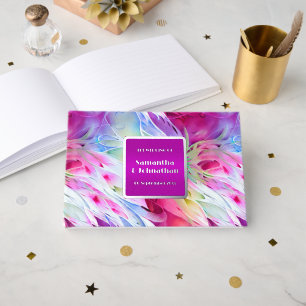 Foil Blume abstraktes Muster Blütensommer Hochzeit Gästebuch