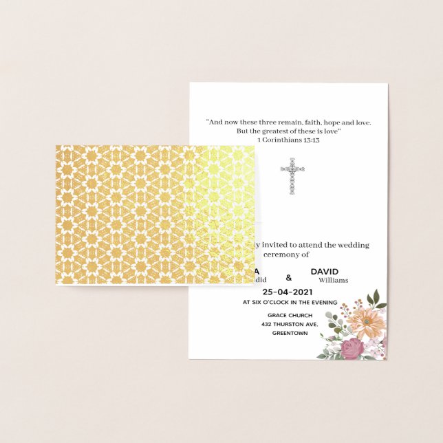 Foil Card/Hochzeitskarte Folienkarte (Anzeige)
